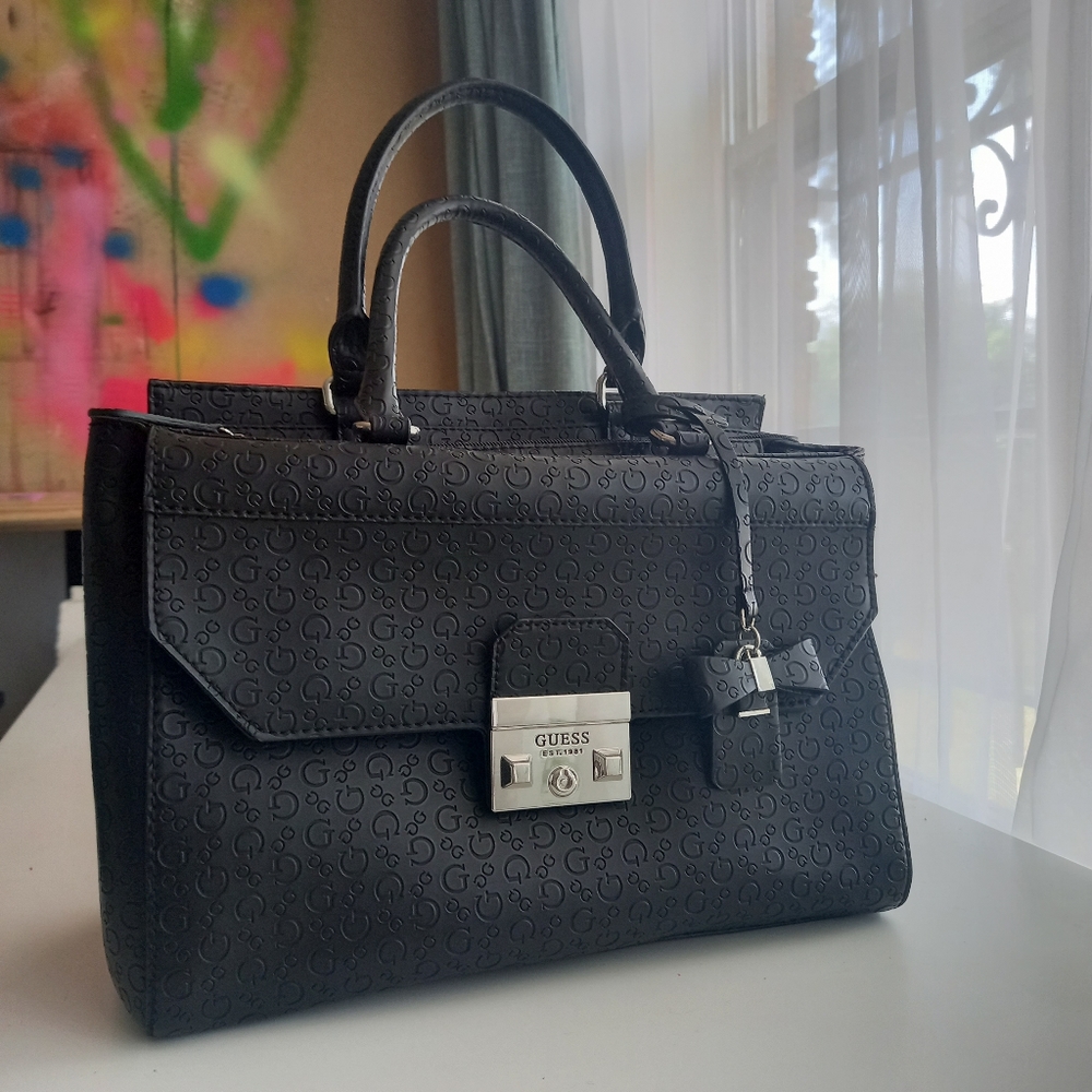 GUESS large black handbag